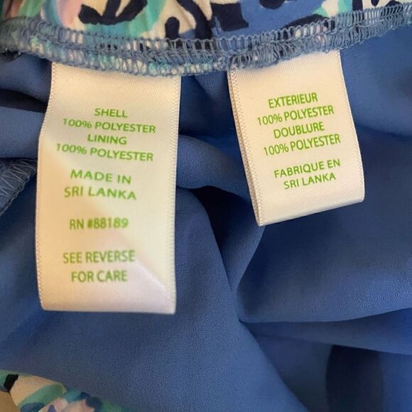 Lilly Pulitzer Mylee Tie-Front Printed Shorts Blue Size 4 - Picture 6 of 6